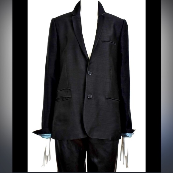 ZADIG & VOLTAIRE Women's Vedax Python Deluxe Black Blazer $588 designer spring - Picture 1 of 12